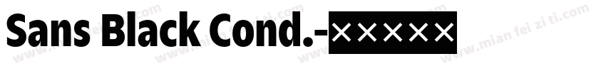 Sans Black Cond.字体转换